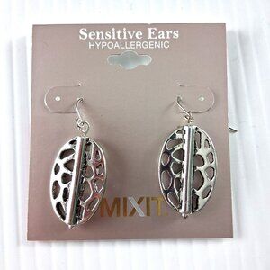 Mixit Silver Tone Dangle Drop Earrings Sensitive Ears Hypoallergenic Jewelry